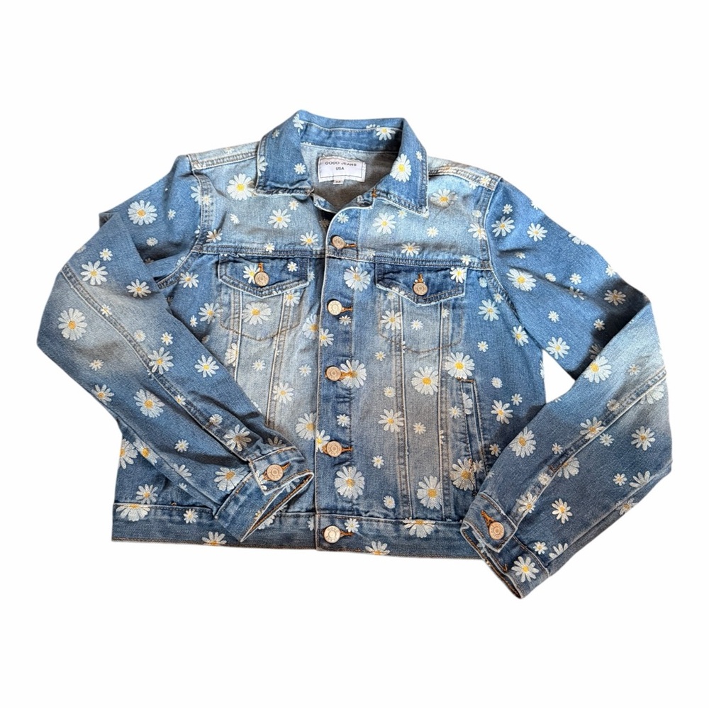 GOGO Jeans Daisy Print Denim Jacket - Picture 5 of 7